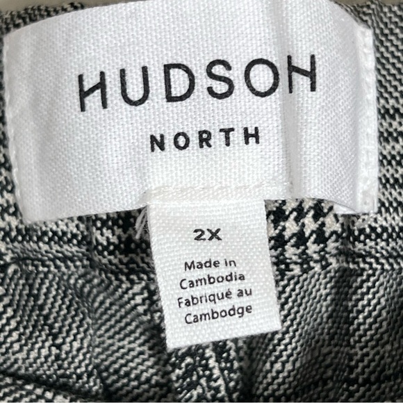 Hudson North Plus Easy Pull-On Ankle Pants Plaid Grey Academia Size 2X Trouser - Picture 9 of 15